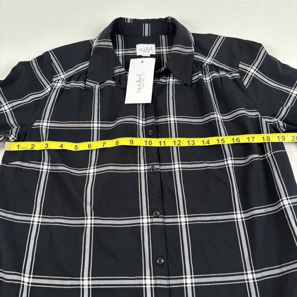 Isabel by Ingrid and Isabel Button Down Checked Long Sleeve Shirt Women's S - Picture 10 of 13